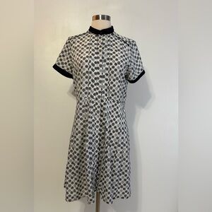Jason Wu Black and White Polka Dot Short Sleeve Mini Dress